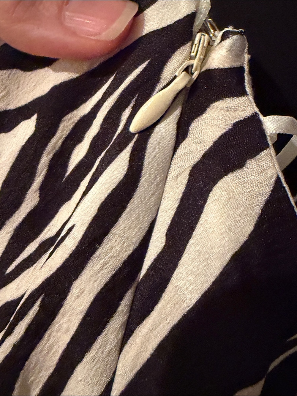 SOCIETY Franklin ZEBRA Slip Dress Cowl Neck Size Medium - Picture 3 of 6